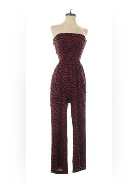 🦋2 For $50🦋Strapless Red Zebra-Print Jumpsuit